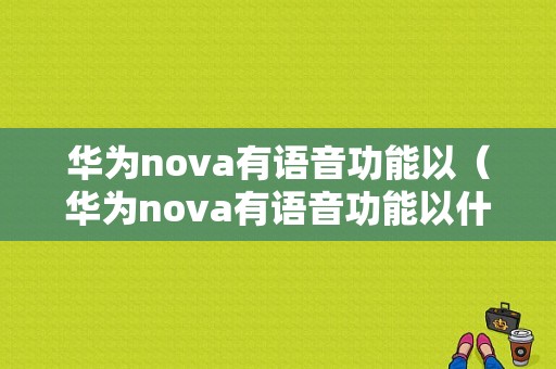 华为nova有语音功能以（华为nova有语音功能以什么开启）