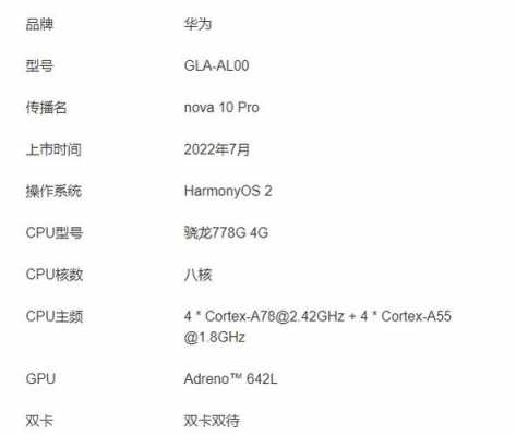 包含华为nova的cpu是什么的词条